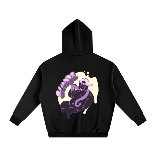 Oversized Sludge Man Fleeced Hoodie 2