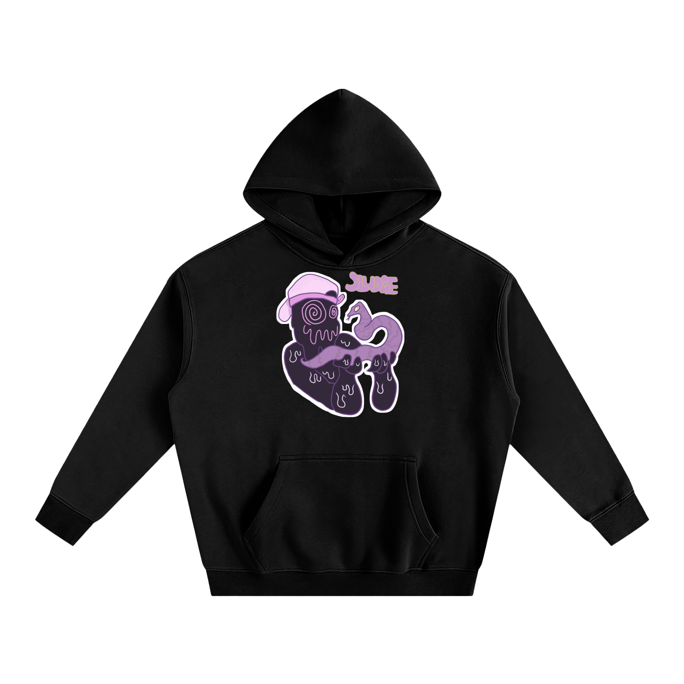 Oversized Sludge Man Fleeced Hoodie